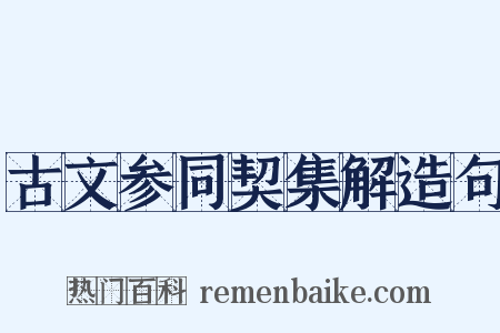古文参同契集解造句是什么意思的图片
